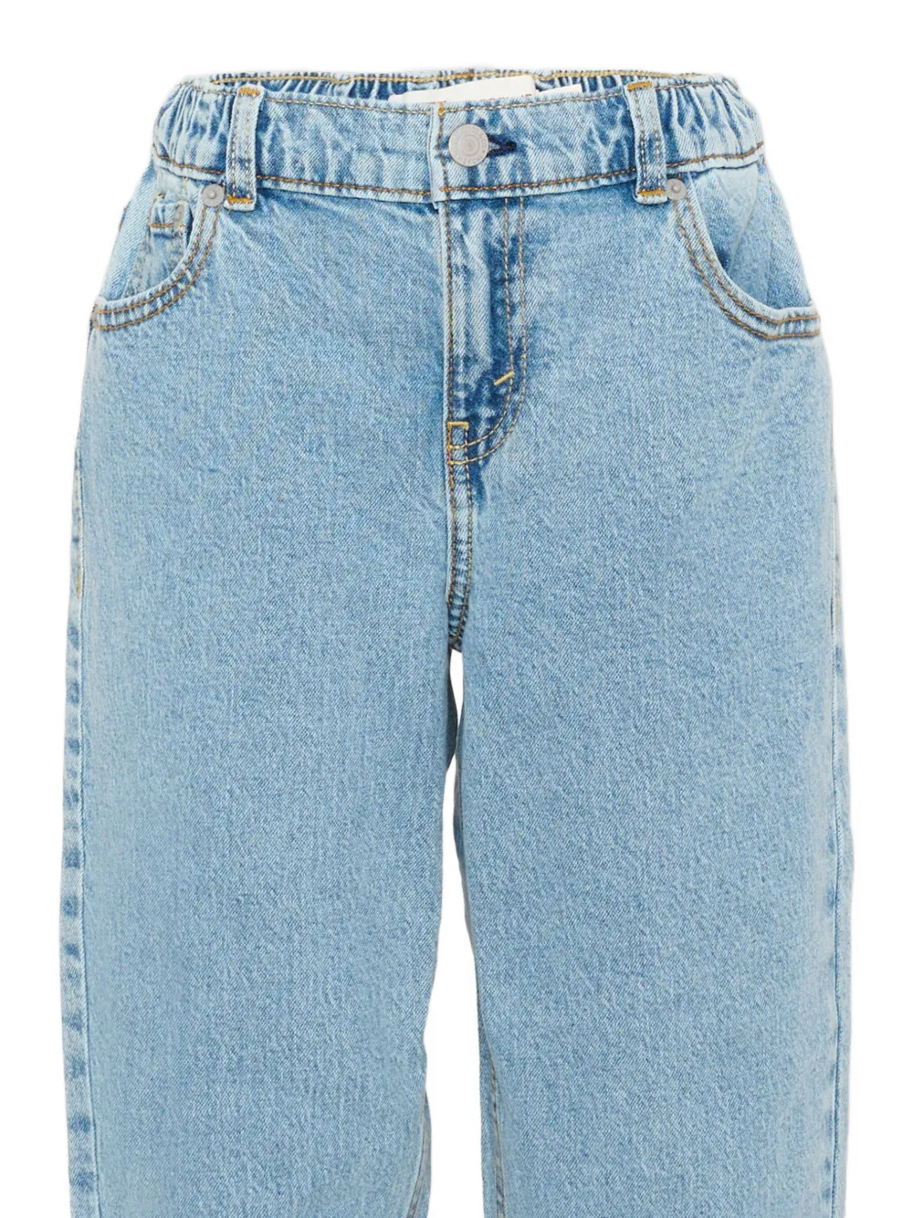 Levi's Kids elasticated-waist slit-hem jeans Blauw