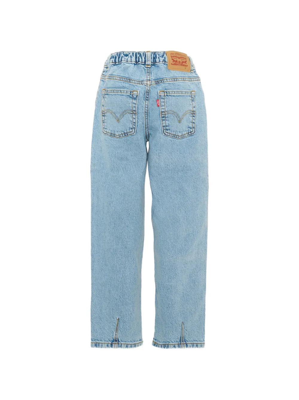Levi's Kids elasticated-waist slit-hem jeans Blauw