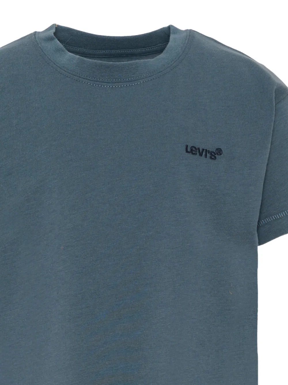 Levi's Kids logo-embroidered T-shirt Blauw