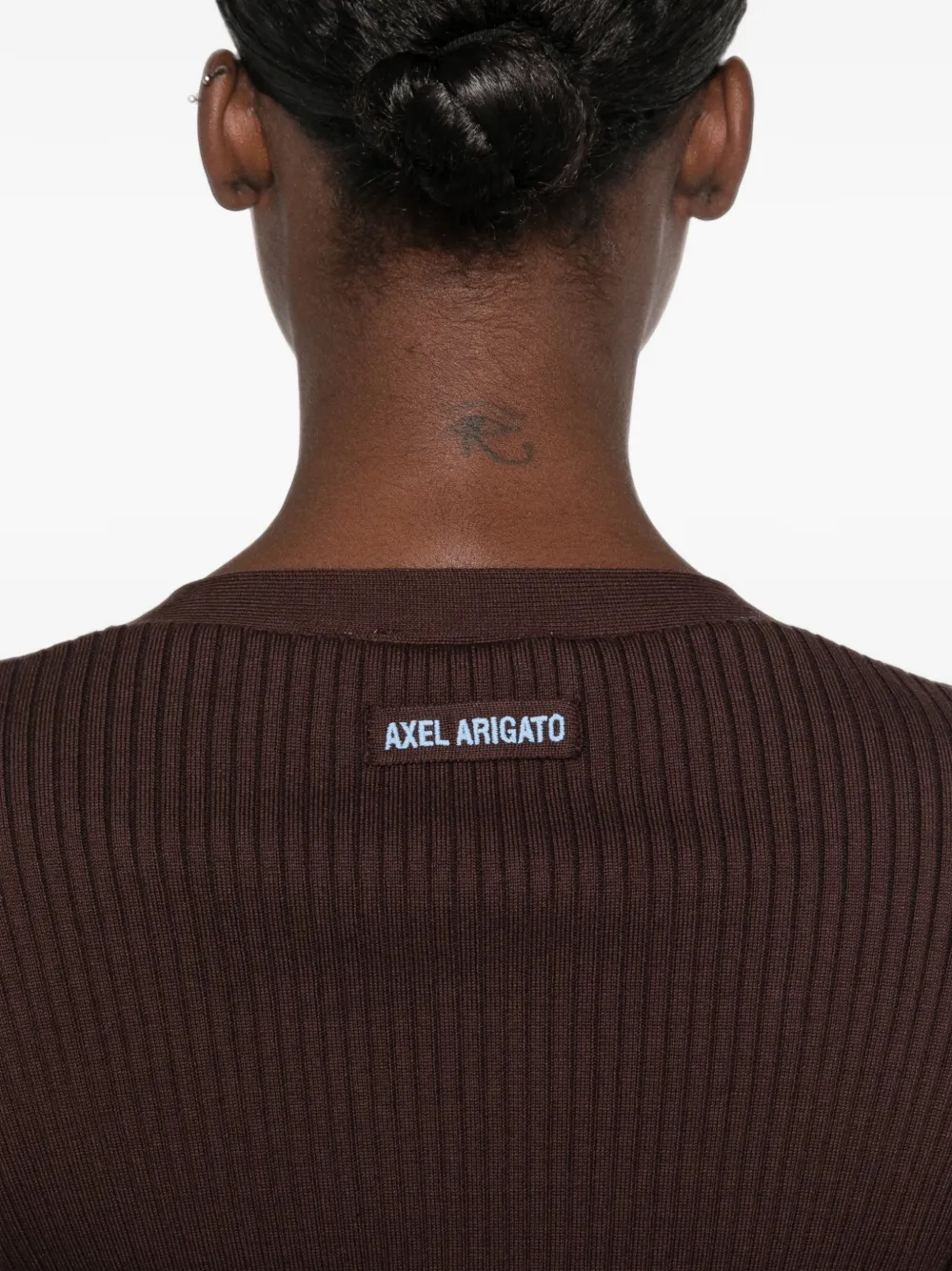 Axel Arigato Fleur geribbeld vest met streepdetail Bruin