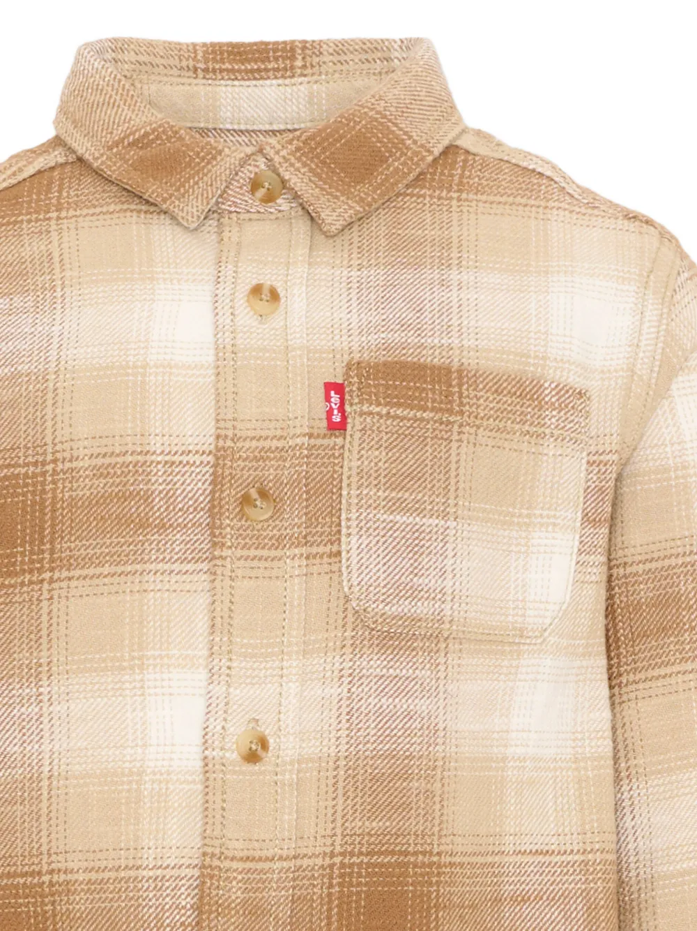 Levi's Kids check-print flannel shirt Bruin