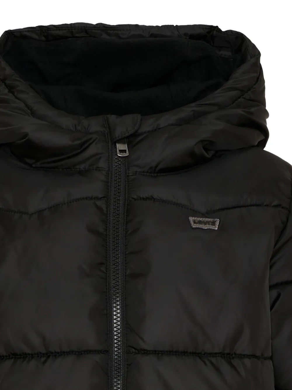 Levi's Kids hooded padded jacket Zwart