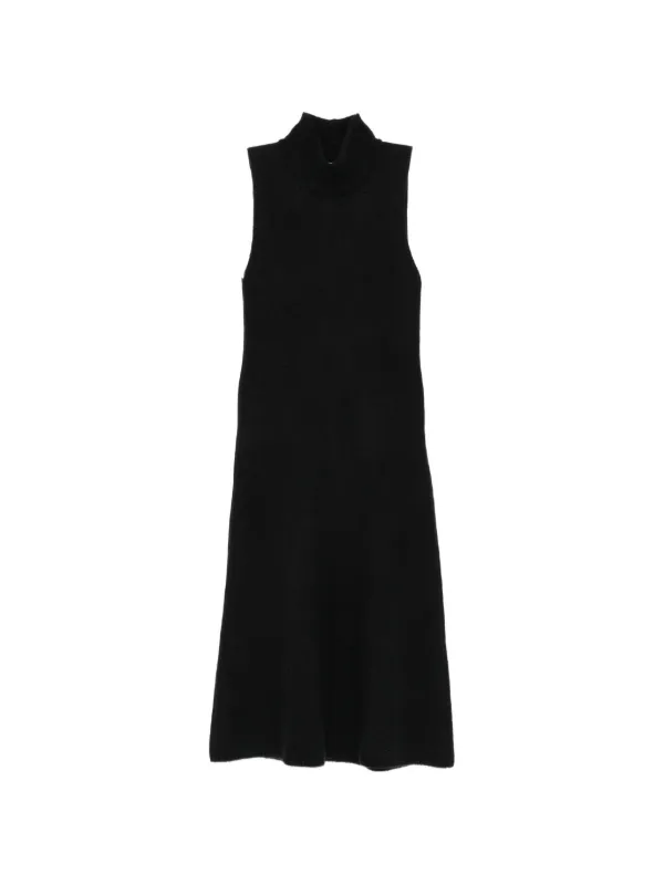 Magda Butrym High-neck Sleeveless Midi Dress in Black