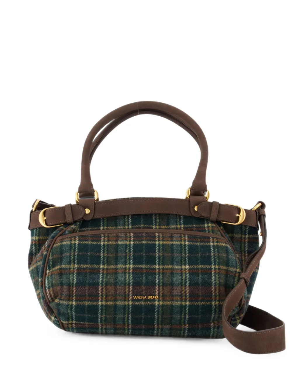 Vanessa Bruno Lune 24h tartan-check handbag