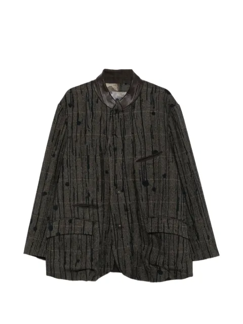Ziggy Chen blazer con salpicaduras de pintura estampadas