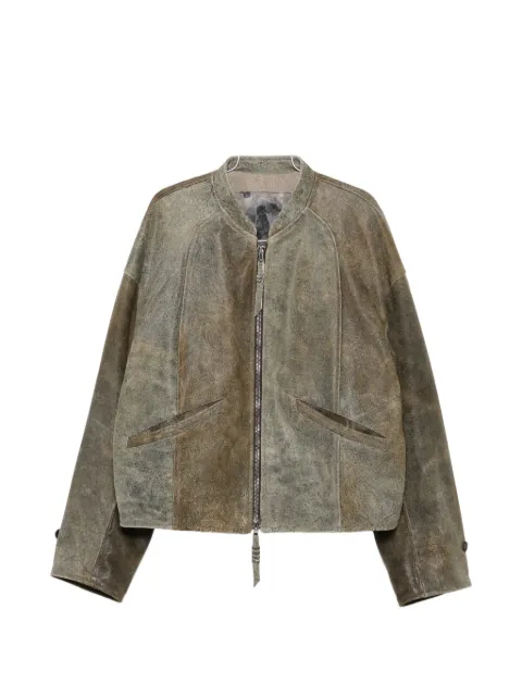 Ziggy Chen faded-effect leather jacket