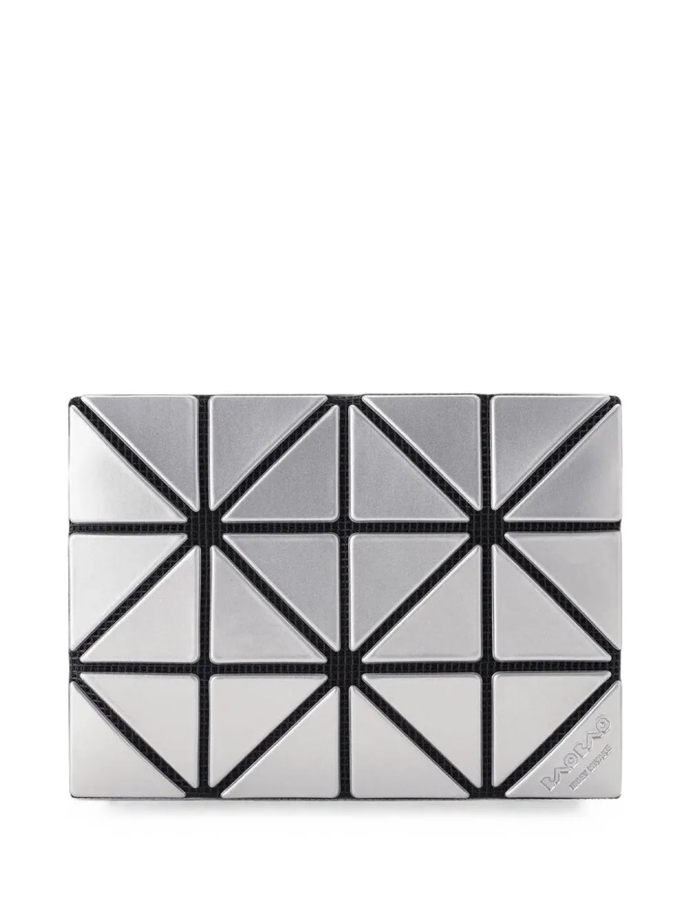 Bao Bao Issey Miyake geometric-panelled card holder - Argento