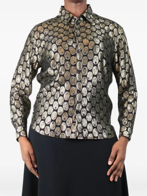 Saint Laurent Pre-Owned oval-print lurex shirt