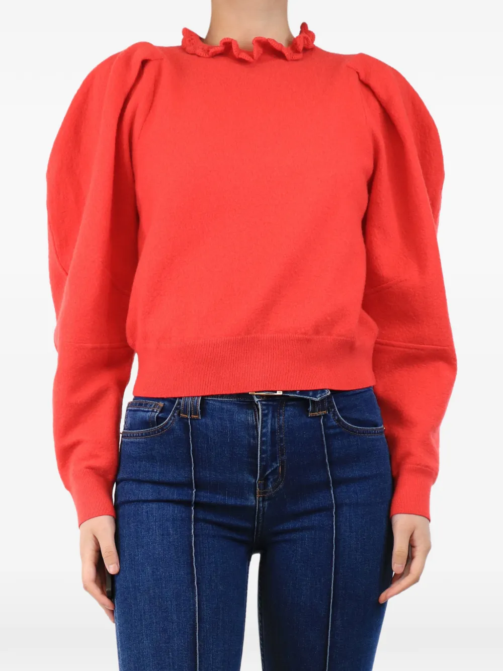 Ulla Johnson Maglione con ruches - Rosso