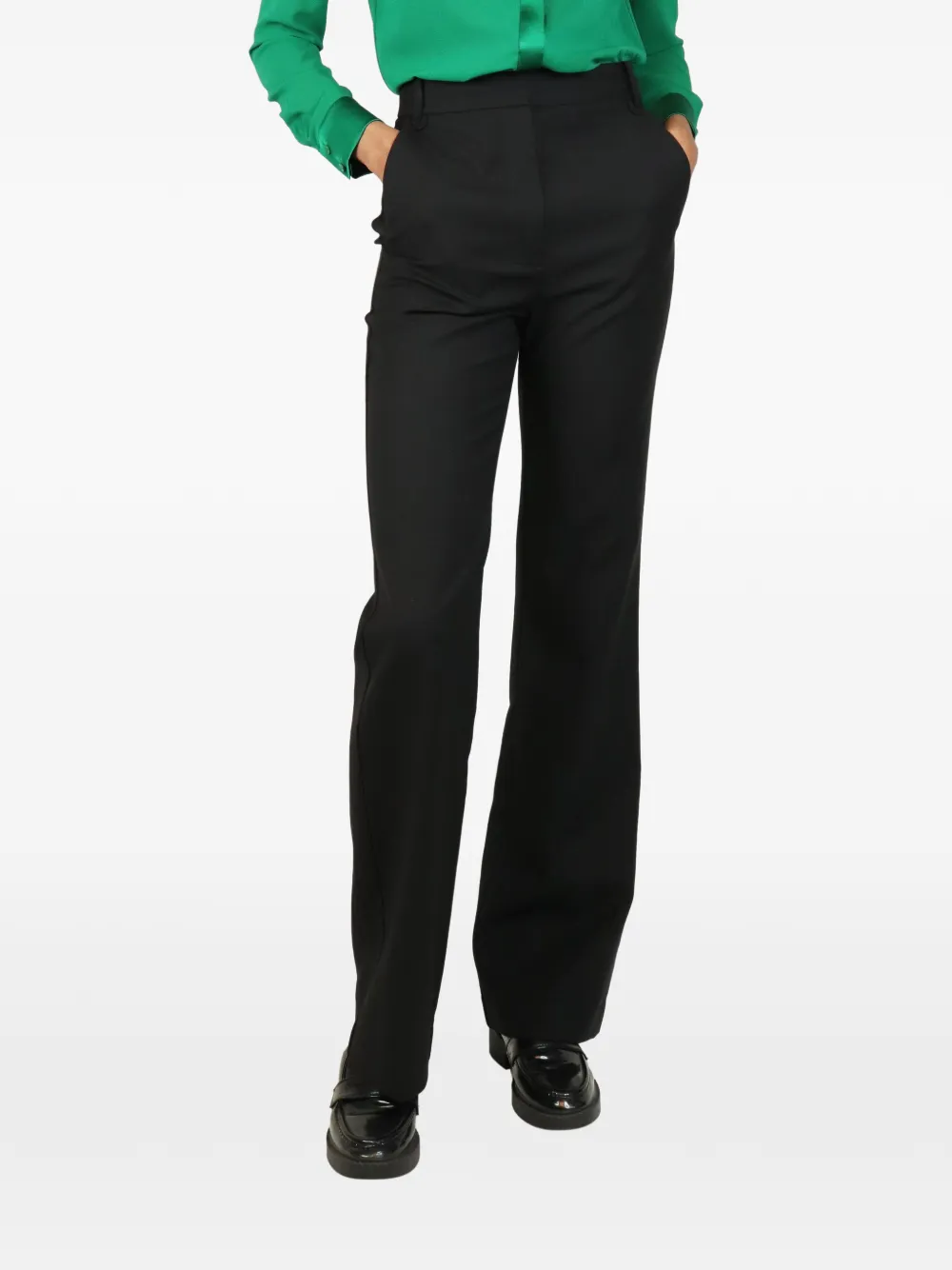 CAMILLA AND MARC high-waisted straight-leg trousers - Nero