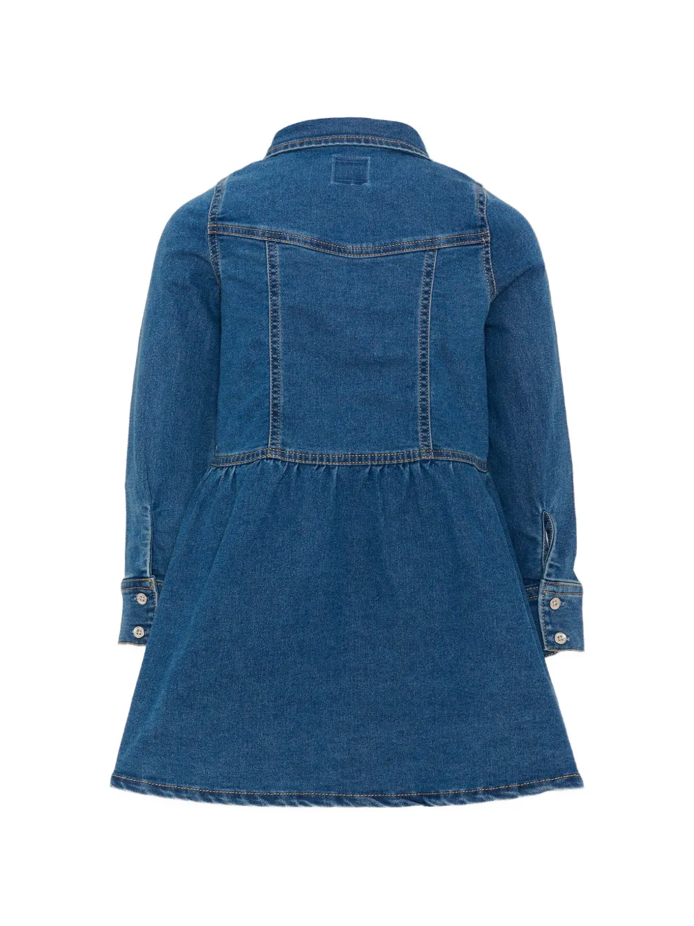 Levi's Kids button-up long-sleeve dress Blauw