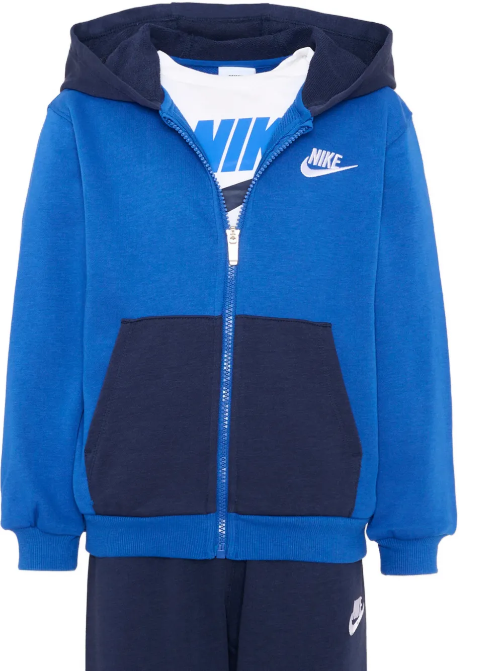 Nike Kids logo-print three-piece tracksuit Blauw