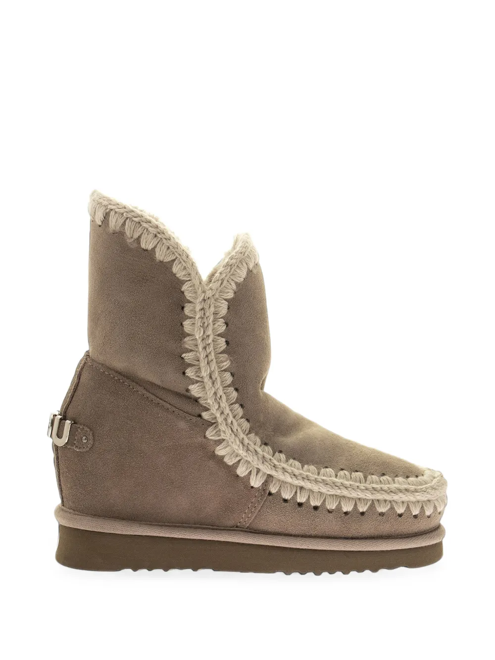 Mou crochet-trim ankle boots