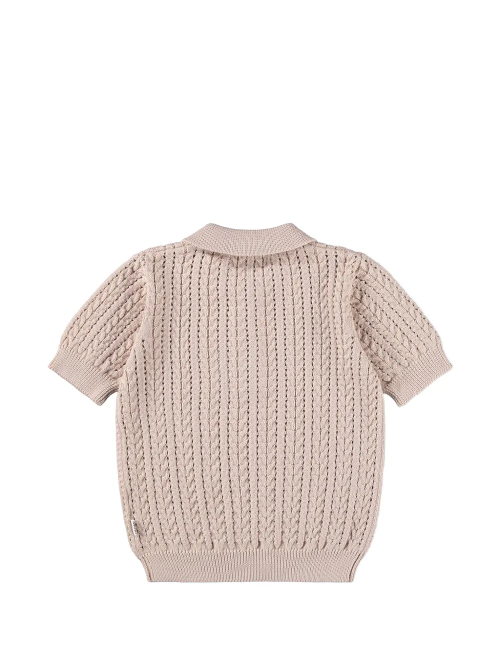 Molo Gretel kabelgebreid poloshirt Beige