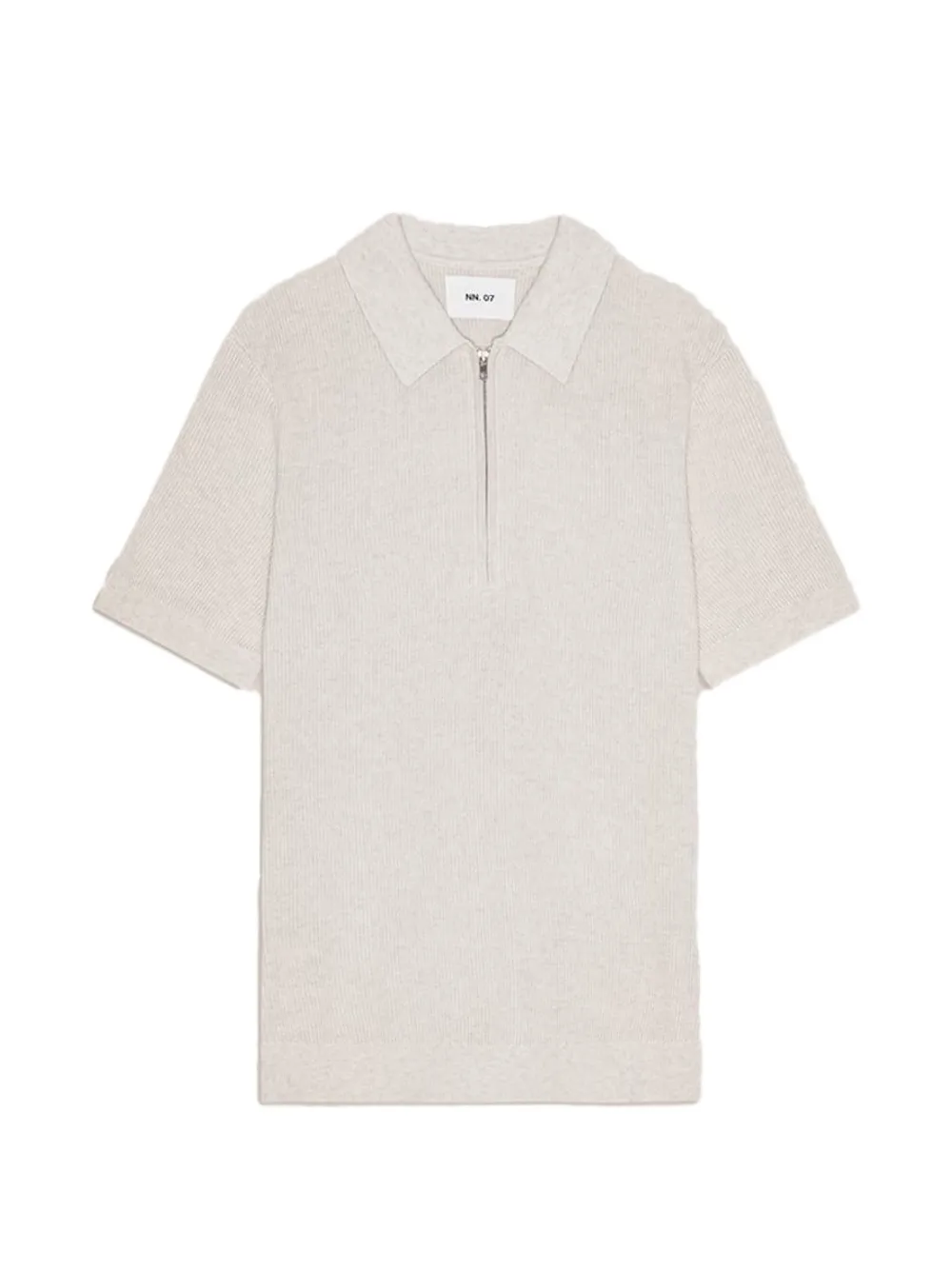 NN07 Hansie poloshirt met kwartrits Wit