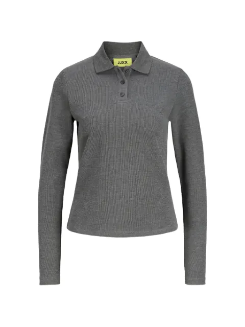 JJXX ribbet JXOLIVIA polo med lange ærmer