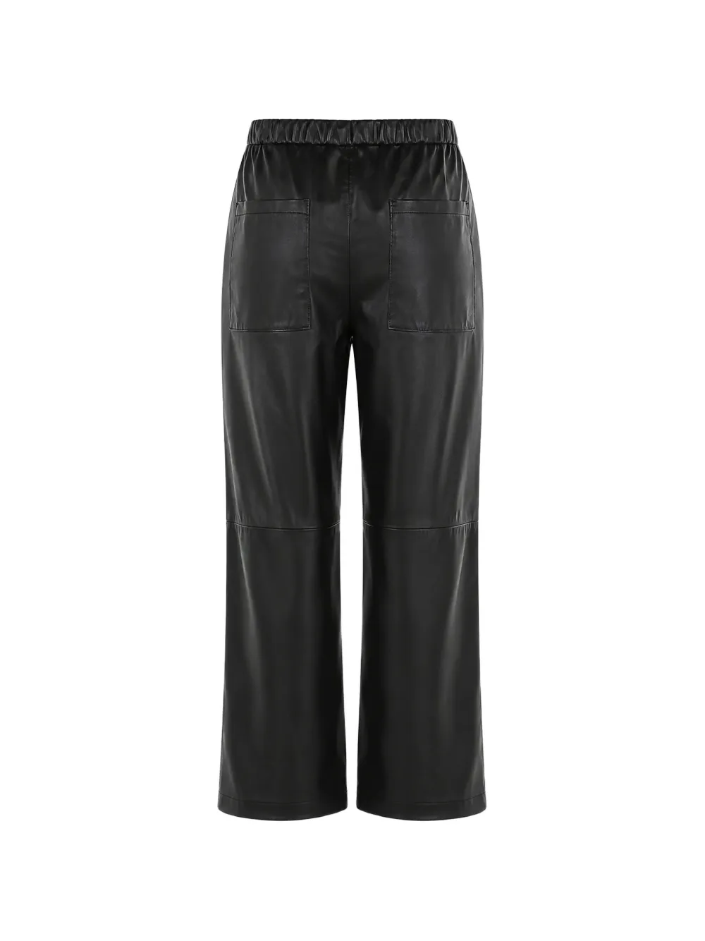 SOLOTRE Broek van imitatieleer Zwart