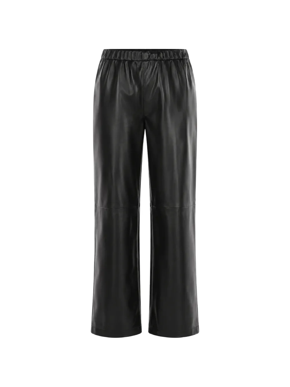 SOLOTRE elasticated faux-leather trousers