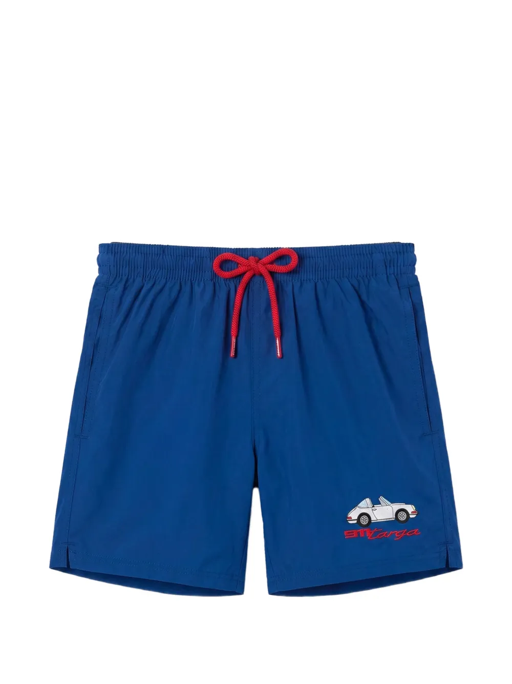 MC2 Saint Barth Kids Zwembroek met borduurwerk en trekkoord Blauw