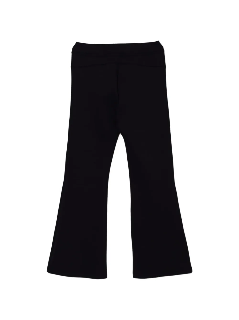 K Way Kids logo-print flared trousers Zwart