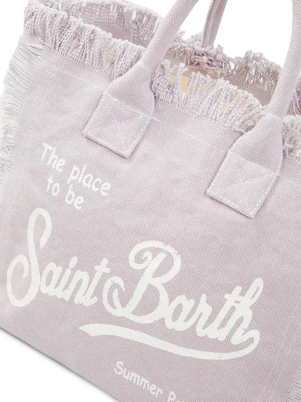 MC2 Saint Barth Kids Colette shopper met franje Paars