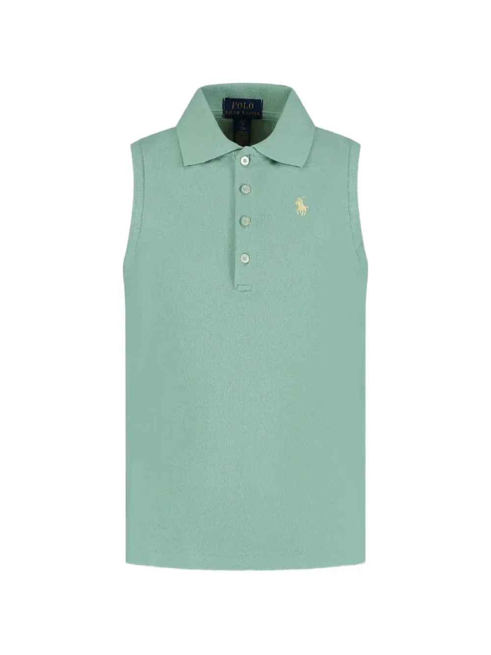 POLO RALPH LAUREN KIDS sleeveless embroidered-logo polo shirt - Verde