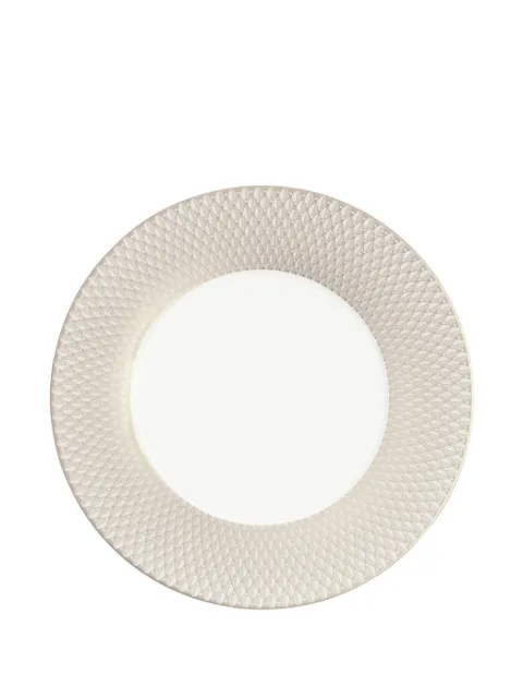 Christofle leaf-motif porcelain plate