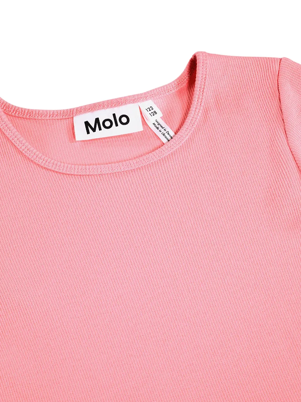Molo Geribbelde jurk met honden-print Roze