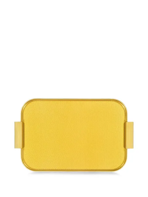 Kaymet S16 ribbed-tray diamond-pattern handled tray
