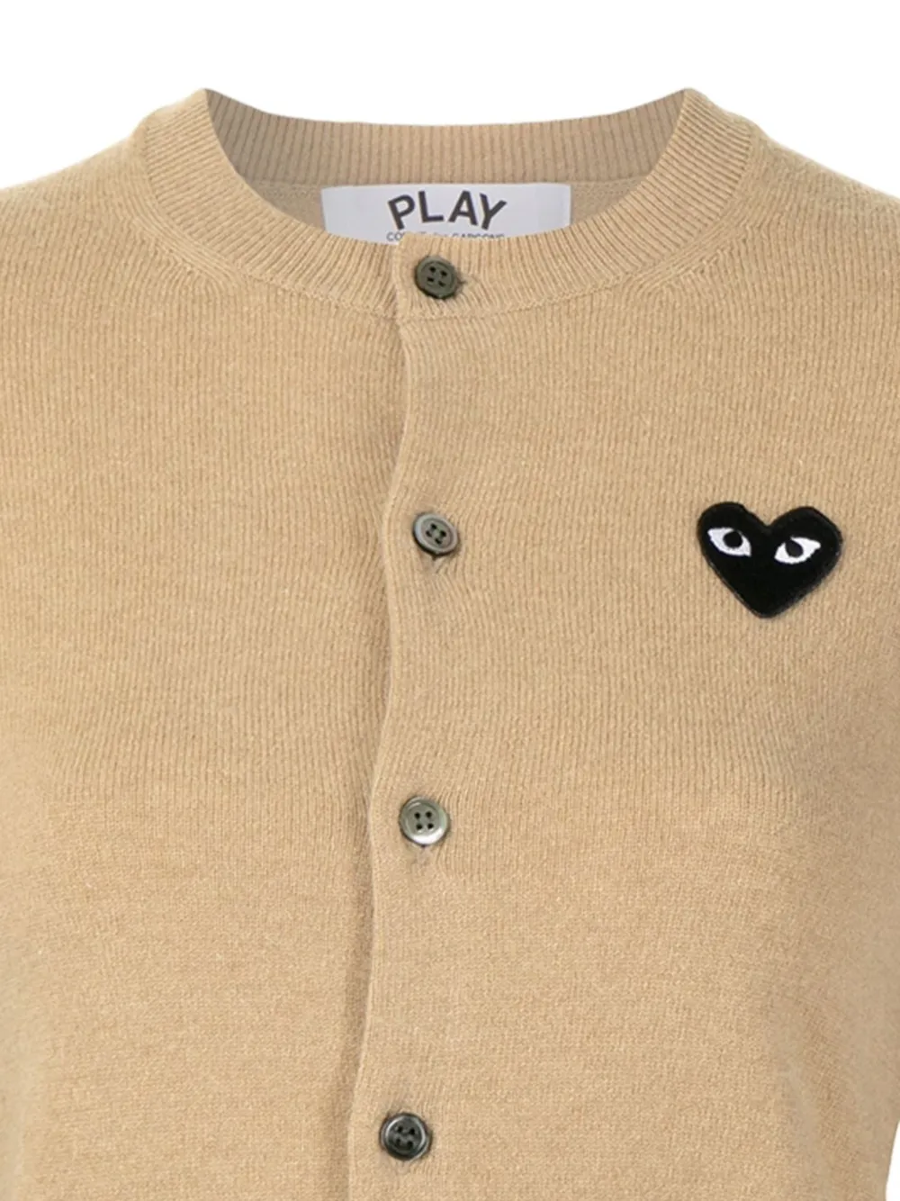 Comme Des Garçons Play Vest met hartpatch Beige