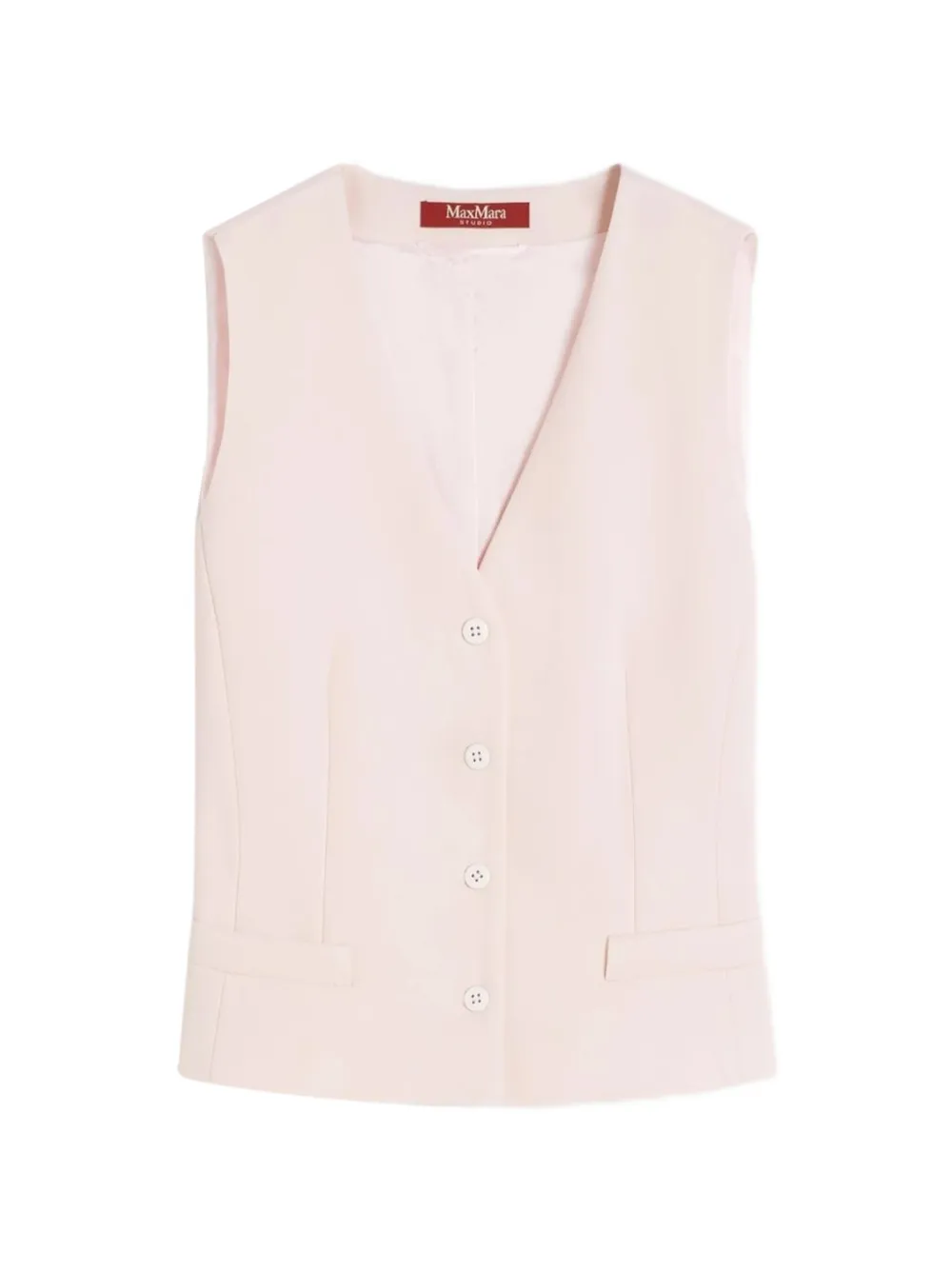 Max Mara v-neck button-down gilet - Rosa
