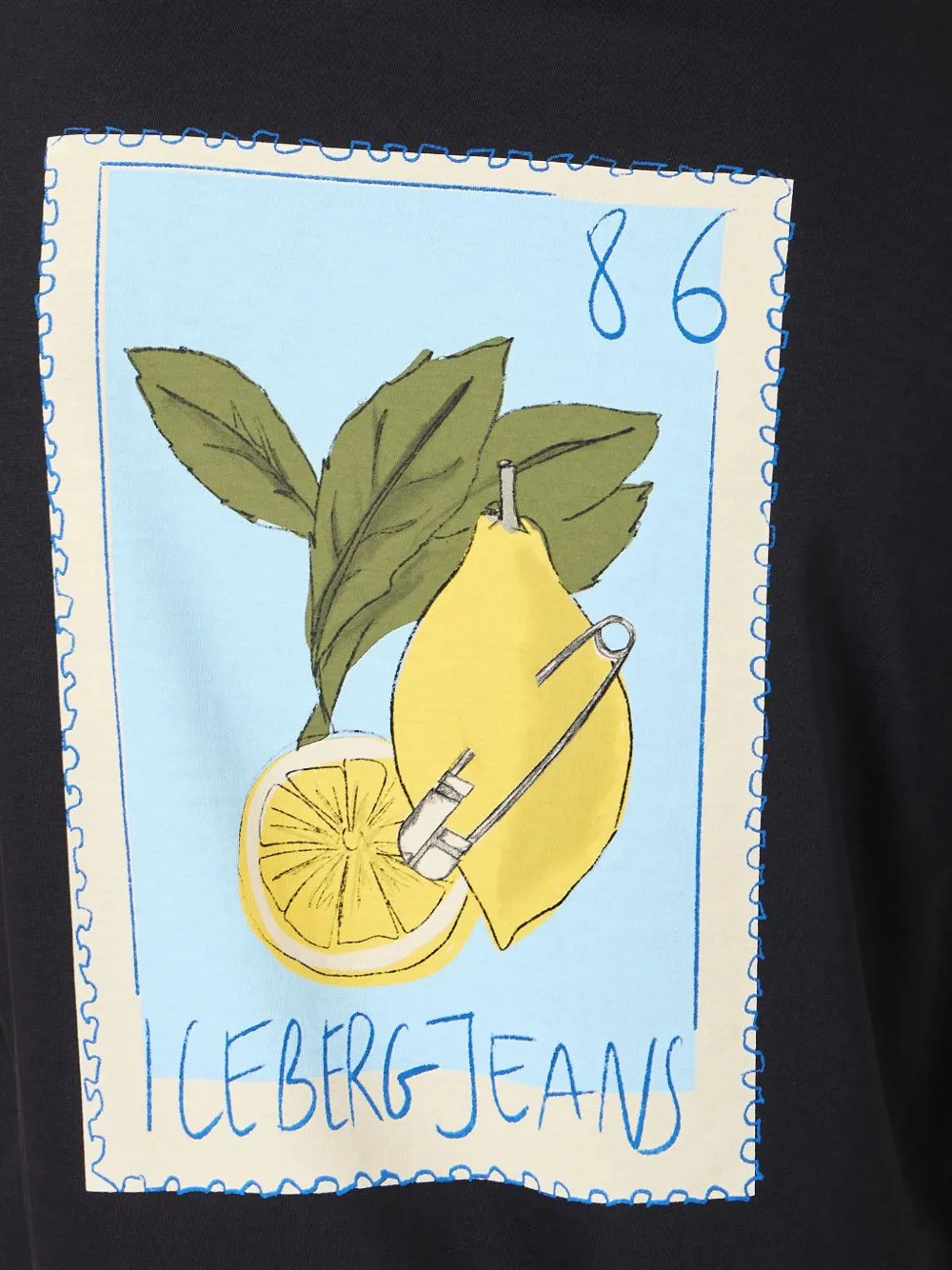 Iceberg Katoenen T-shirt met grafische print Zwart
