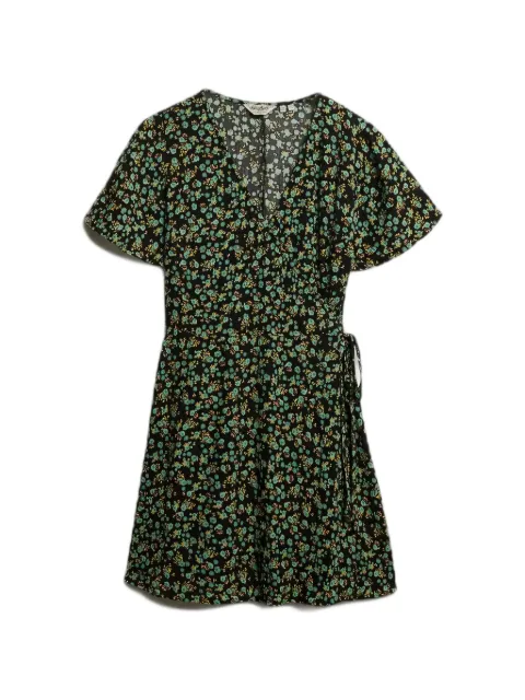 Superdry mini floral-print wrap dress