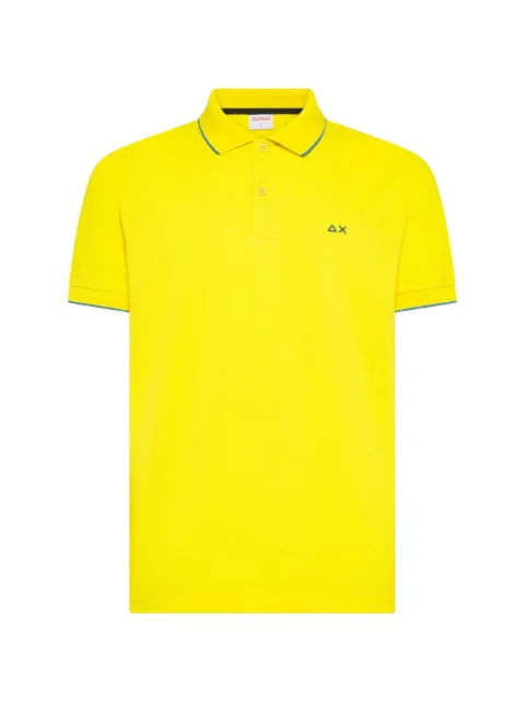 Sun68 logo-embroidered piqué polo shirt