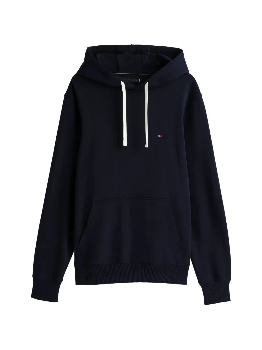 Tommy Hilfiger logo-embroidered cotton hoodie - Blu