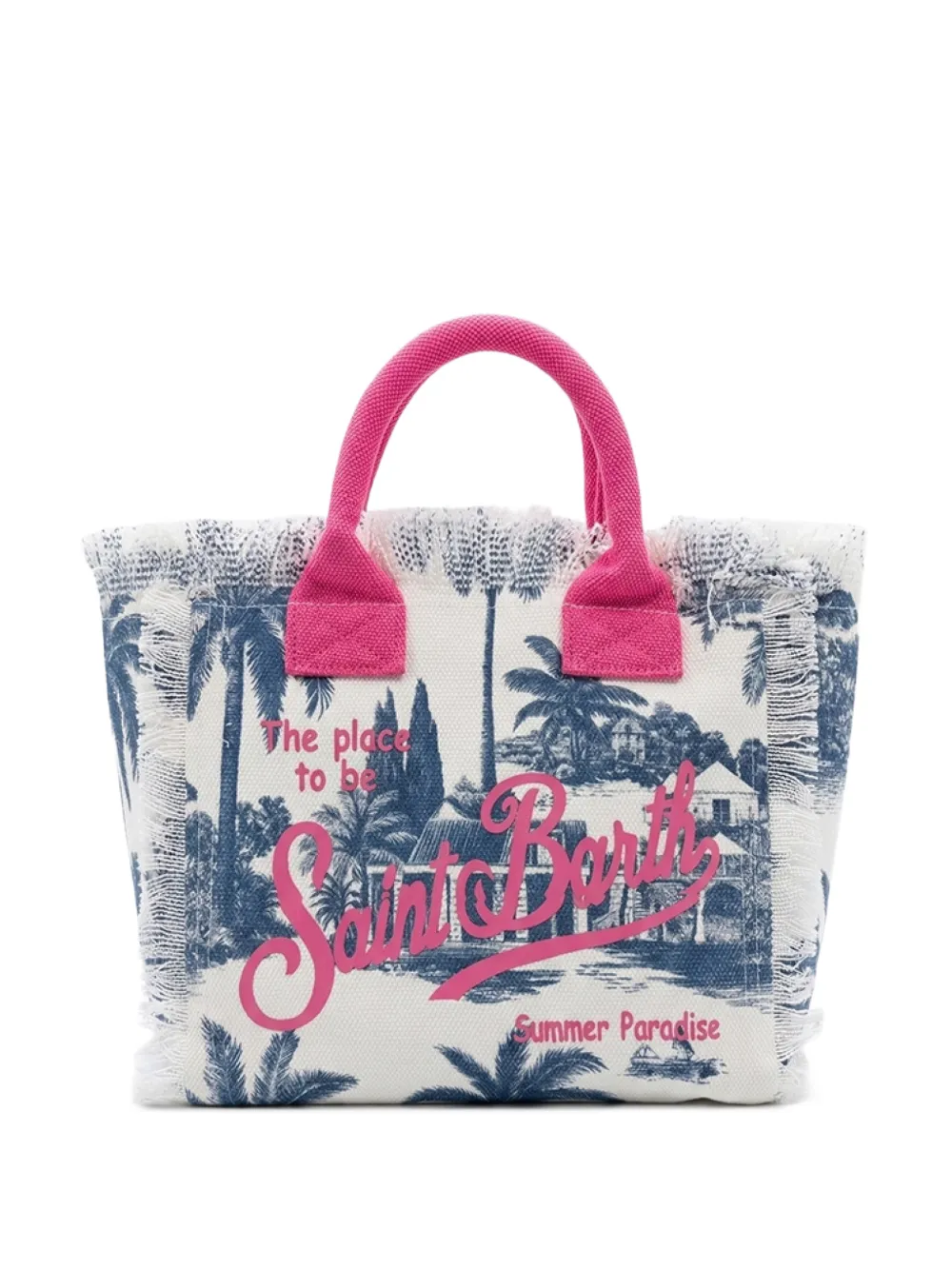 MC2 Saint Barth Kids sac cabas Colette à franges - Tons neutres