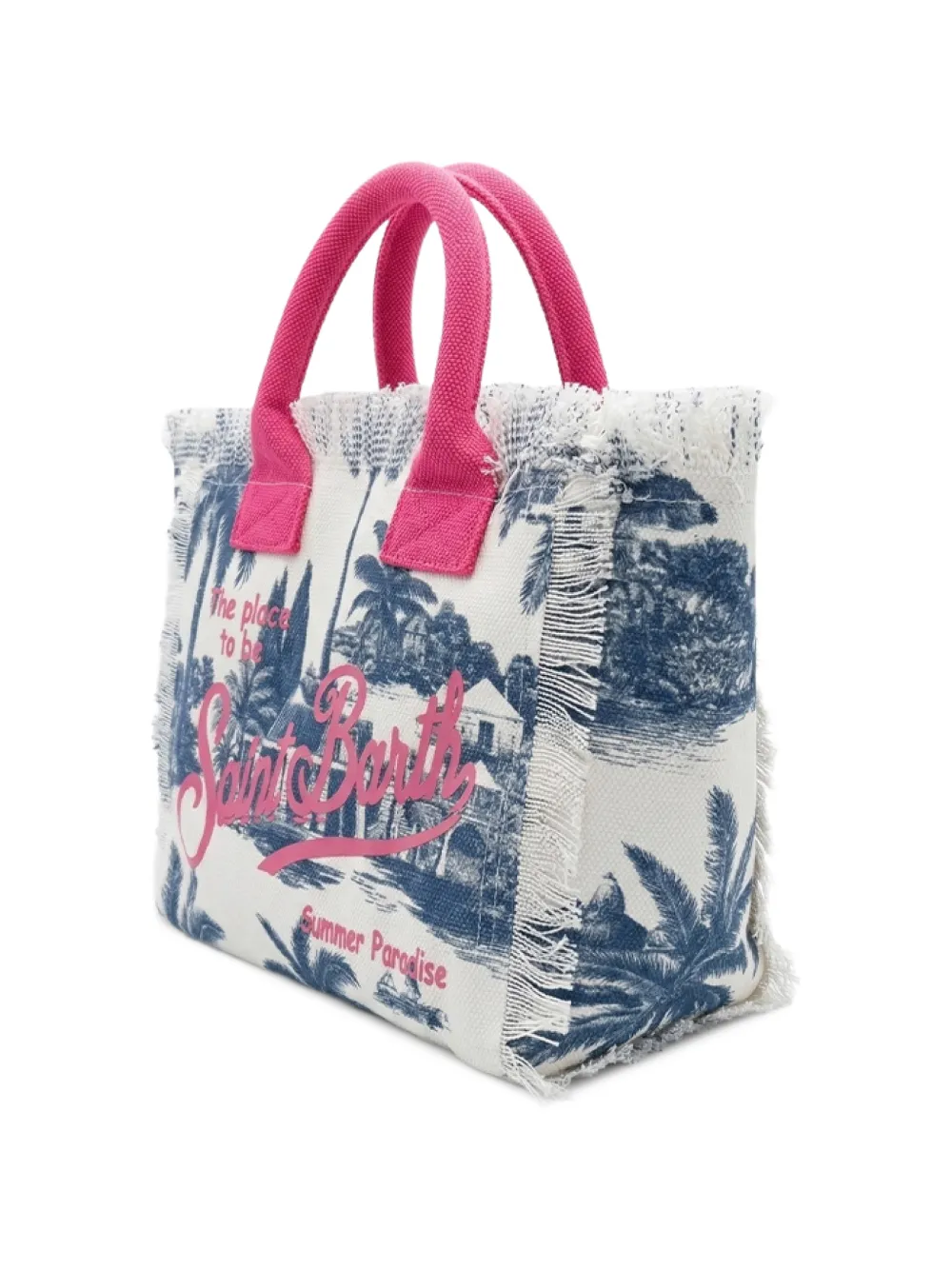 MC2 Saint Barth Kids Colette shopper met franje Beige