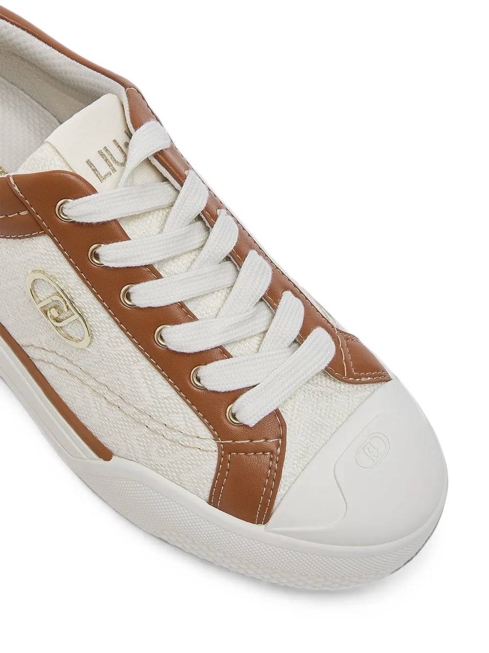 LIU JO sneakers with monogram logo Beige