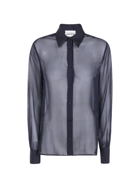 Semicouture Floelle sheer button-up shirt