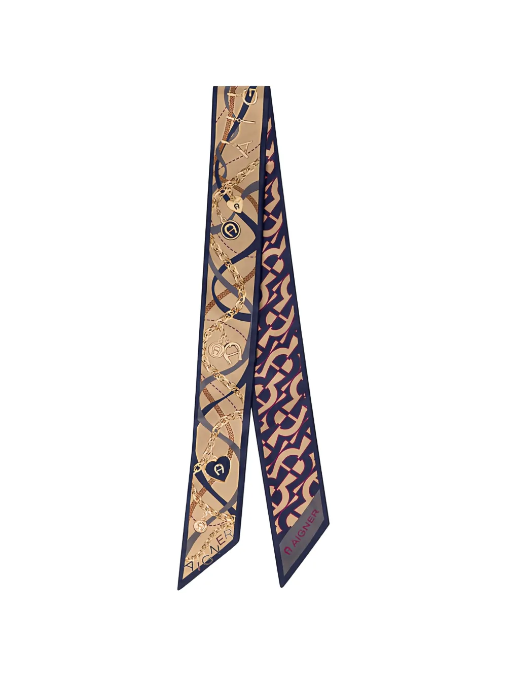 AIGNER Seasonal S monogram-print scarf - Toni neutri