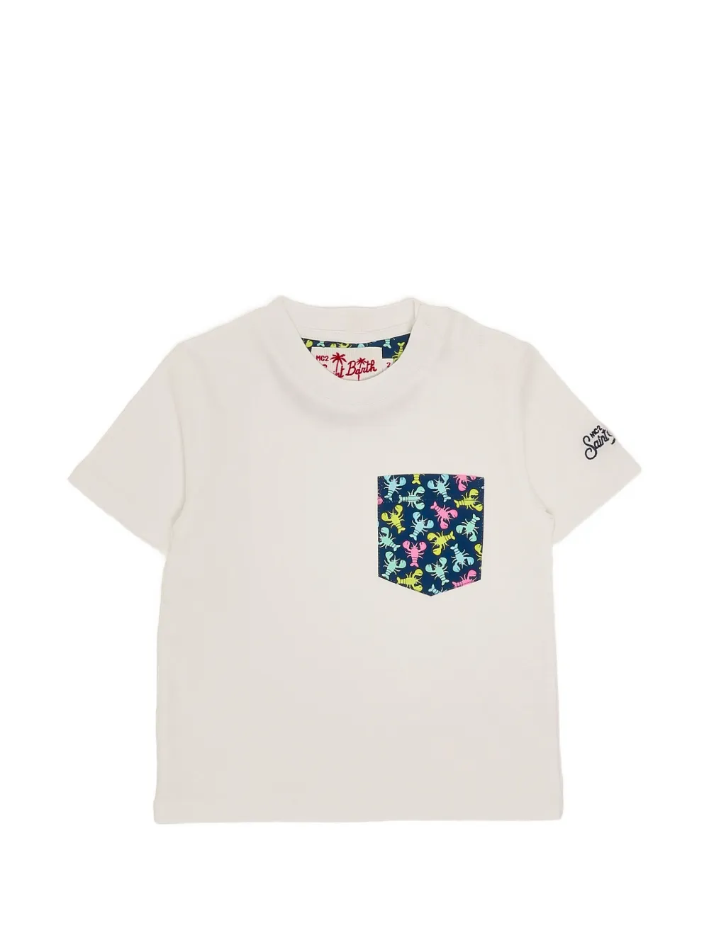 MC2 Saint Barth Kids T-shirt met kreeftpatroon Wit