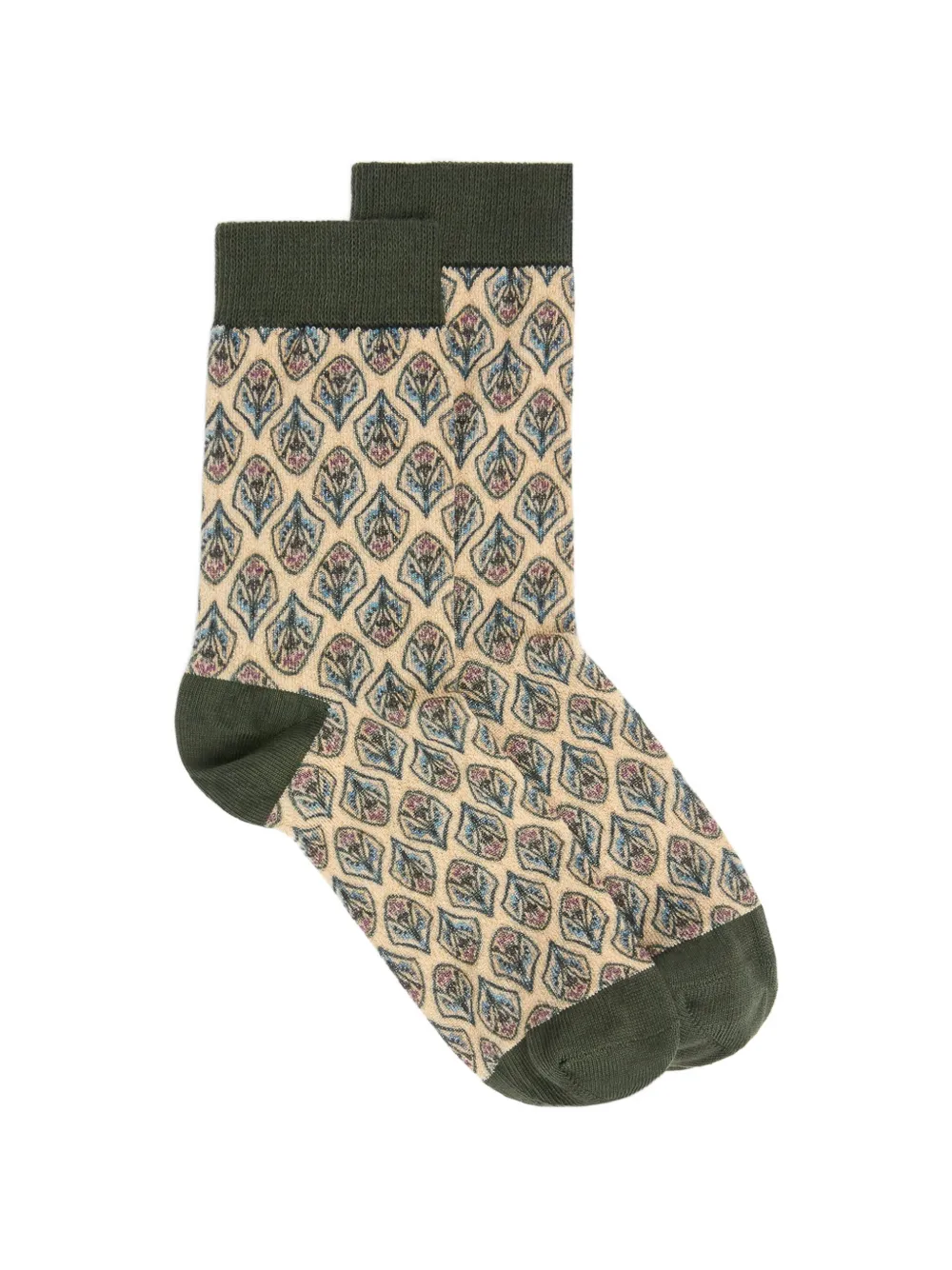 Momoní Nanami Patterned Socks In Neutrals