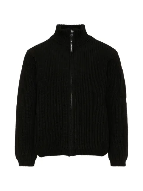 C.P. Company Kids ribbed-knit Lens-detail cardigan