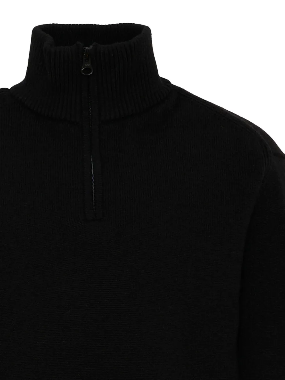 C.P. Company Kids Lens-detail quarter-zip sweater Zwart