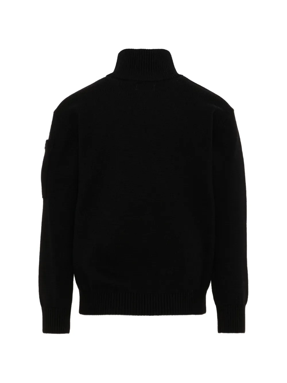 C.P. Company Kids Lens-detail quarter-zip sweater Zwart