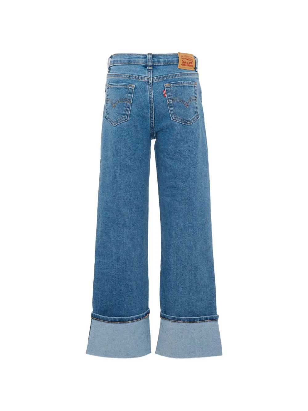 Levi's Kids turn-up cuff jeans Blauw