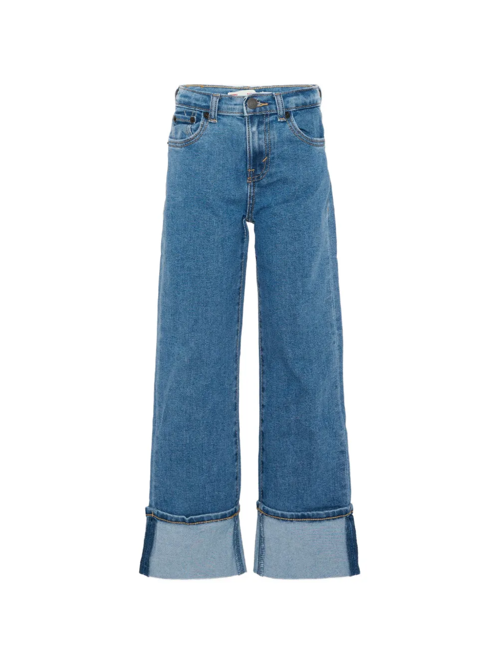 Levi's Kids turn-up cuff jeans - Blu