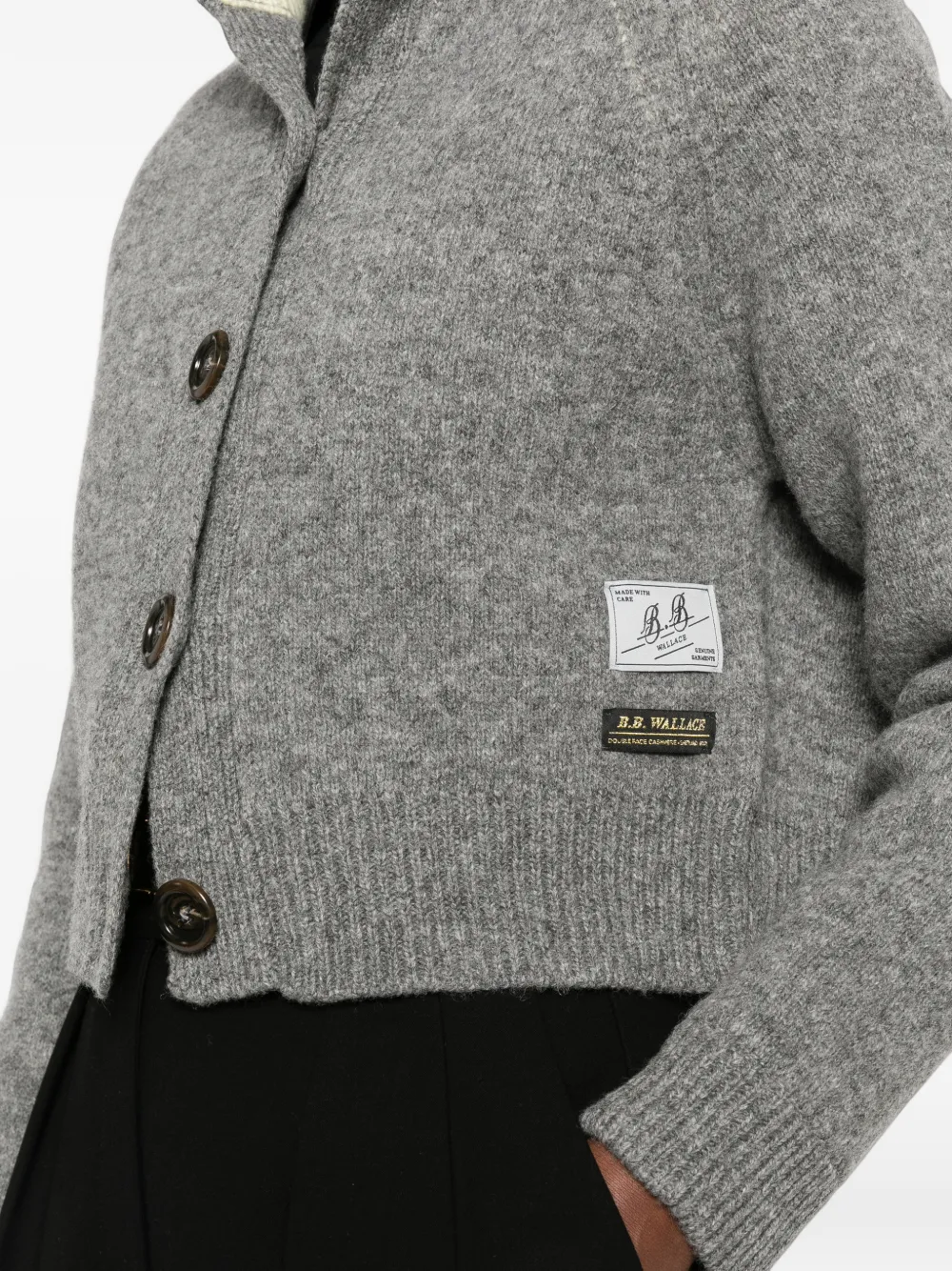 B.B. Walace Sherman cropped vest met knopen Grijs