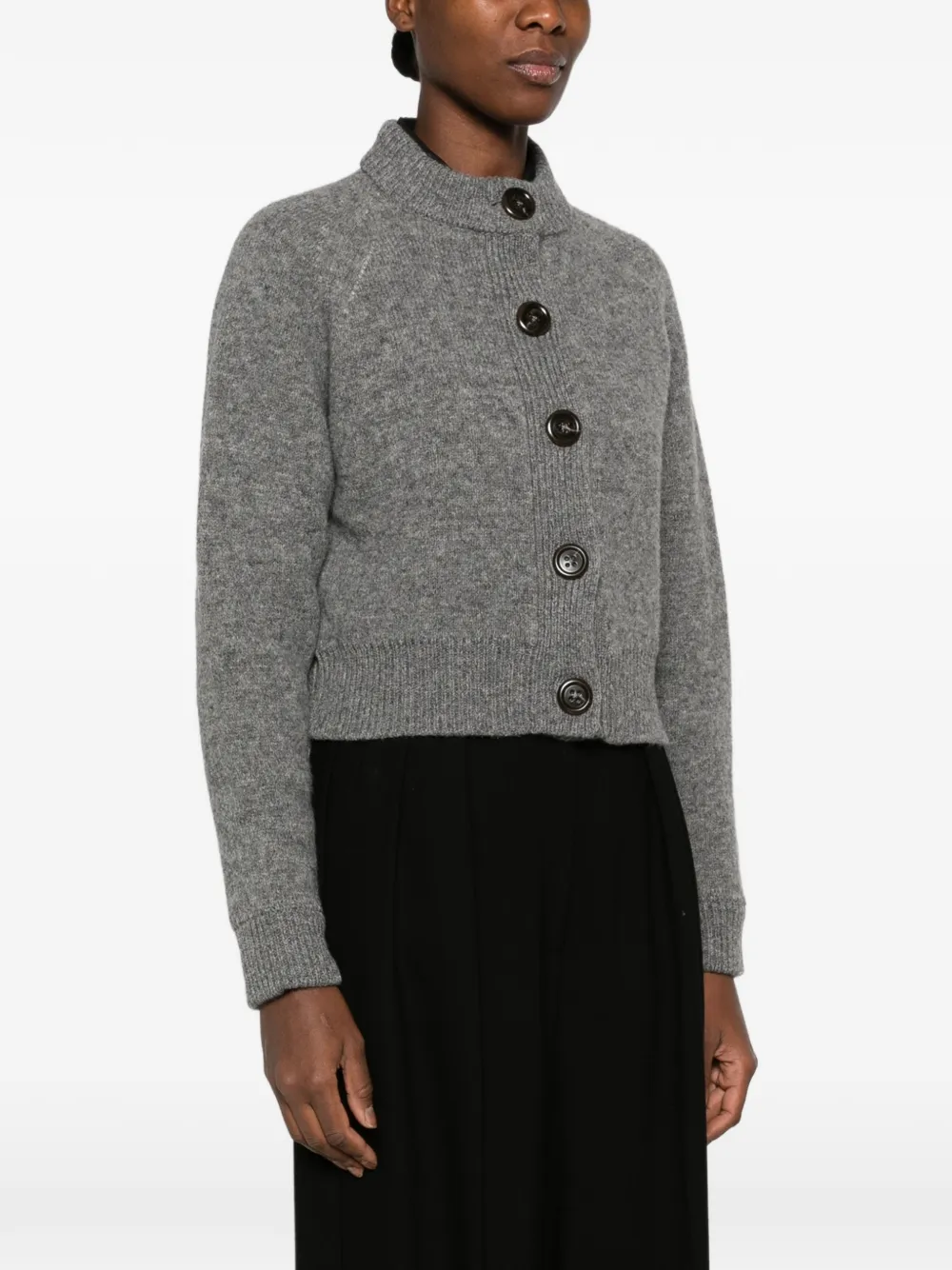 B.B. Walace Sherman cropped vest met knopen Grijs