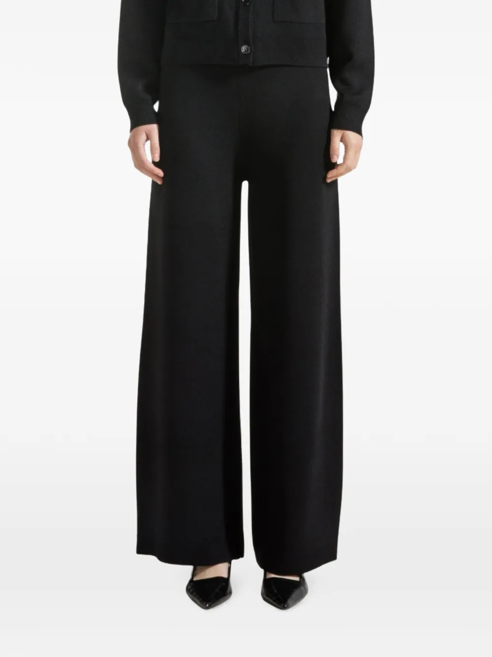 Seventy Broek met wijde pijpen Zwart